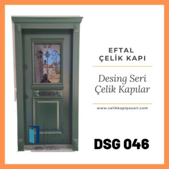 DSG 046 Yesil Camlı çelik Kapı